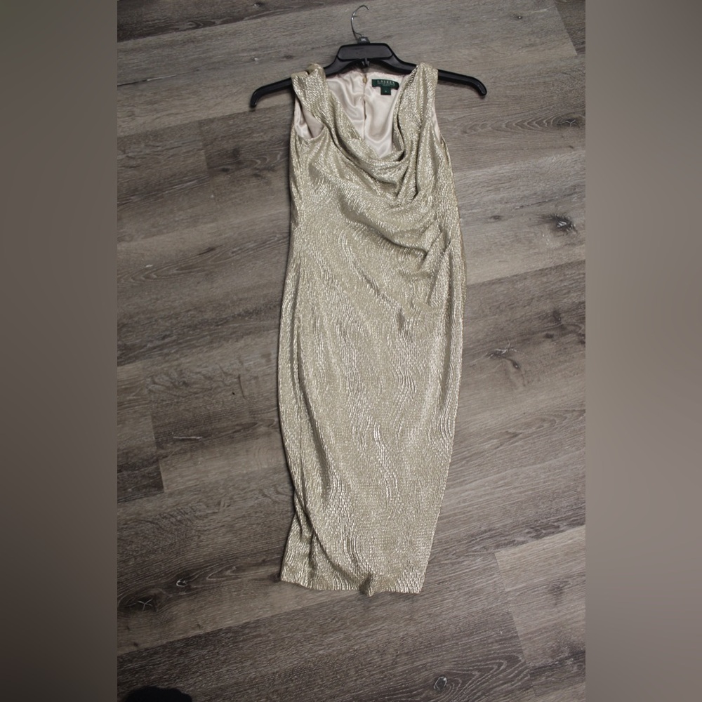 Ralph Lauren Gold Midi Dress